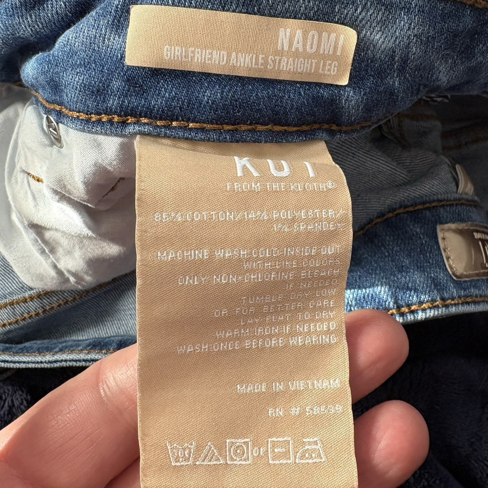 KUT from the Kloth‎ Naomi Girlfriend Jeans Plus Size 16W Stretch Straight Leg - Picture 9 of 11